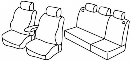 presvlake za sjedala odgovaraju za Škoda Octavia 1, 2004>2008 - 5 vrata