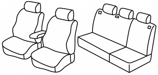 presvlake za sjedala odgovaraju za Škoda Octavia 1, 2008> 2010 - 5 vrata