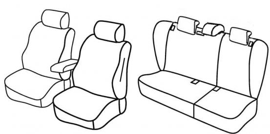 seat covers compatible for Škoda Octavia 2, 2004>2013 - Hachback/ Wagon - 5 door