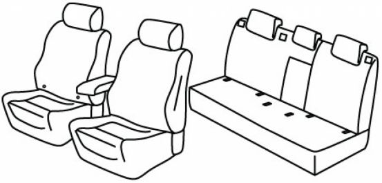 presvlake za sjedala odgovaraju za Škoda Octavia 4, 2020> - Combi - 5 vrata