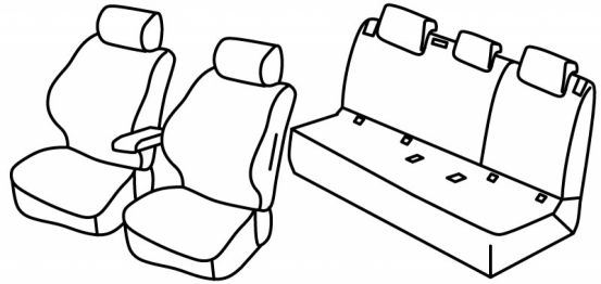 seat covers compatible for Škoda Scala / Kamiq, 2019> - Ambition - 5 door