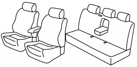 seat covers compatible for Škoda Superb 1, 2001>2008 - 4 door