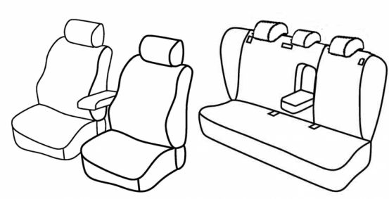 seat covers compatible for Škoda Superb 2, 2008>2013