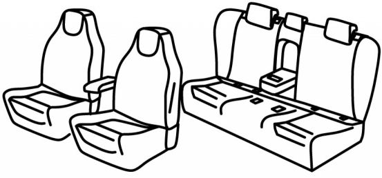 seat covers compatible for Škoda Superb 3, 2015>2019 - Sport line - 5 door