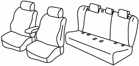 seat covers compatible for Škoda Superb 3, 2019>2023 - 5 door