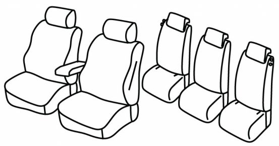 seat covers compatible for Škoda Yeti, 2009>2012 - Ambition, Experience - 5 door