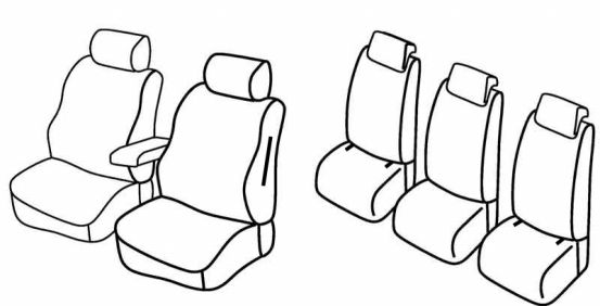 seat covers compatible for Škoda Yeti, 2013>2017 - facelift, Active - 5 door