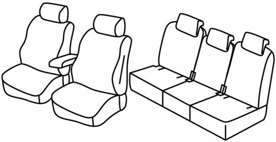 seat covers compatible for Škoda Yeti, 2014> - Active
