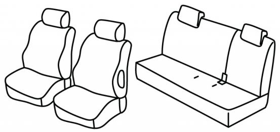 presvlake za sjedala odgovaraju za Smart Forfour, 2004>2006 - 5 vrata
