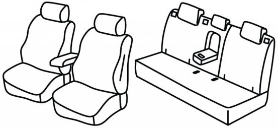 presvlake za sjedala odgovaraju za SsangYong / KGM Korando, 2019> - C300 - 5 vrata
