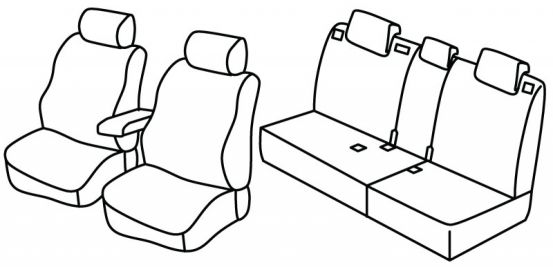 presvlake za sjedala odgovaraju za SsangYong Korando, 2010>2019 - C200