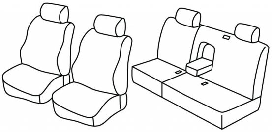 presvlake za sjedala odgovaraju za SsangYong Rexton, 2001>2006