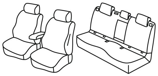 presvlake za sjedala odgovaraju za Subaru Forester, 2008>2013 - 5 vrata