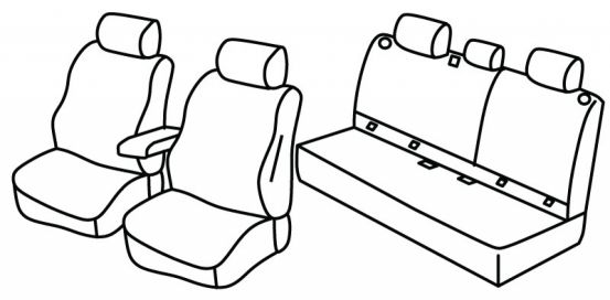 seat covers compatible for Subaru Forester, 2008>2013 - 5 door