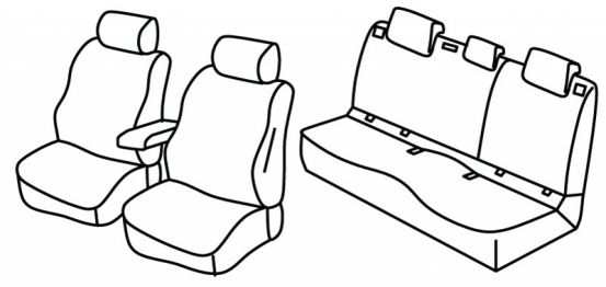 presvlake za sjedala odgovaraju za Subaru Forester, 2008>2013 - 5 vrata
