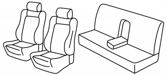 seat covers compatible for Subaru Impreza 2, 2000>2007 - WRX - 4 door