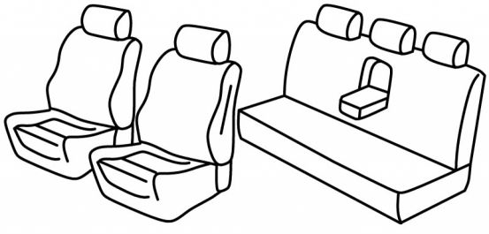 presvlake za sjedala odgovaraju za Subaru Legacy, 2003>2009 - 5 vrata