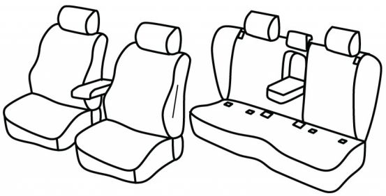 seat covers compatible for Subaru Outback, 2003>2009 - 5 door