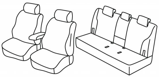 presvlake za sjedala odgovaraju za Subaru Outback, 2009>2014