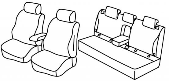 presvlake za sjedala odgovaraju za Subaru Outback, 2015> - 5 vrata