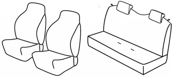 presvlake za sjedala odgovaraju za Suzuki Alto, 2009>2015