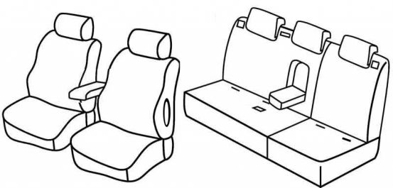 seat covers compatible for Suzuki Grand Vitara, 2008>2015 - facelift 2008 - 5 door