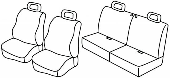 seat covers compatible for Suzuki Jimny, 1998>2005 - 3 door