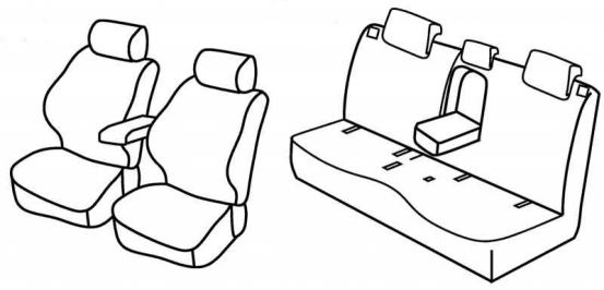 seat covers compatible for Suzuki SX4, 2013>2021, 2021> - S-Cross, GL+ Premium, Elegance - 5 door