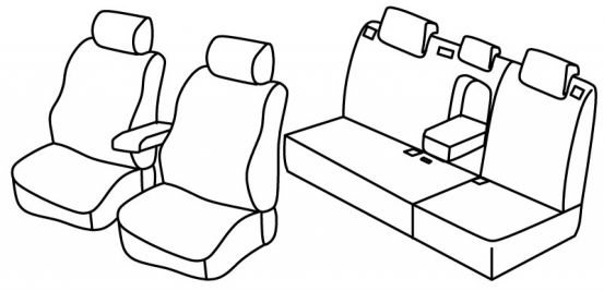 seat covers compatible for Toyota Auris, 2006>2012 - 5 door