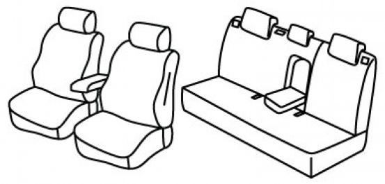 seat covers compatible for Toyota Auris, 2013>2019 - Skyview, Hybrid, Touring Sports - 5 door