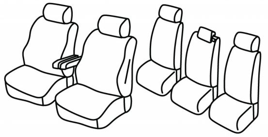 seat covers compatible for Toyota Avensis Verso, 2003>2009