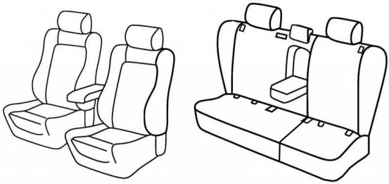seat covers compatible for Toyota Avensis, 2005>2009