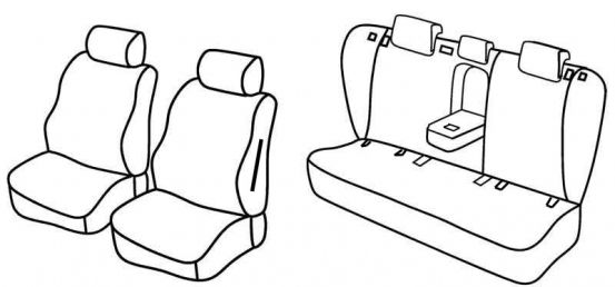 seat covers compatible for Toyota Avensis, 2009>06/2015 - Sedan - 4 door