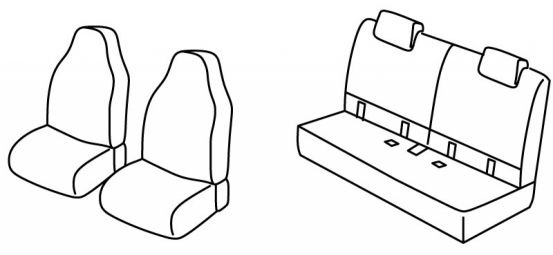 presvlake za sjedala odgovaraju za Toyota Aygo, 2014>
