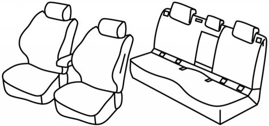 presvlake za sjedala odgovaraju za Toyota Corolla Cross, 2022> - Hybrid - 5 vrata