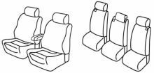 presvlake za sjedala za Toyota Corolla Verso, 2004>2009 - E120