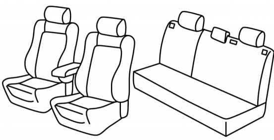 seat covers compatible for Toyota Corolla, 1997>2002 - E110