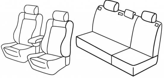 seat covers compatible for Toyota Corolla, 2002>2007 - E120 - 5 door