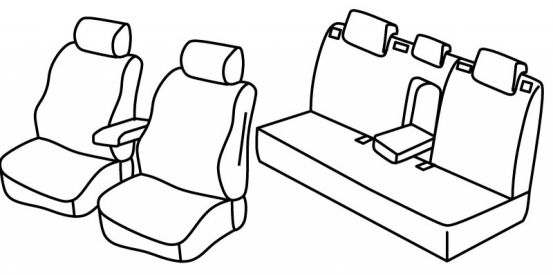 seat covers compatible for Toyota Corolla, 2013> - Sedan - 4 door