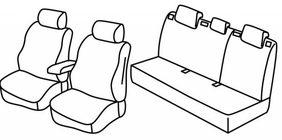 seat covers compatible for Toyota Corolla, 2013> - Sedan - 4 door