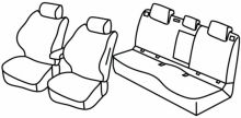 presvlake za sjedala za Toyota Corolla, 2019> - Hybrid - 5 vrata