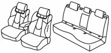 presvlake za sjedala za Toyota Corolla , 2020> - Hybrid - 5 vrata