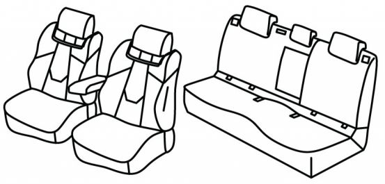 seat covers compatible for Toyota Corolla, 2020> - Hybrid - 5 door