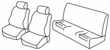 seat covers for Toyota Hilux, 1997>2005