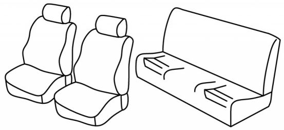 presvlake za sjedala odgovaraju za Toyota Hilux, 1997>2005