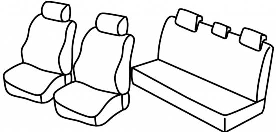 seat covers compatible for Toyota Hilux, 2005>2011 - Pick up - 4 door