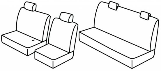 presvlake za sjedala odgovaraju za Toyota Hilux, 2005>2011 - Pick up - 4 vrata