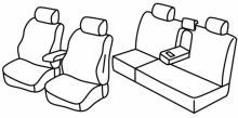 presvlake za sjedala za Toyota Hilux, 2015>2018, 2018>2020, 2020> - 4 vrata
