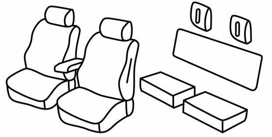 presvlake za sjedala odgovaraju za Toyota Hilux, 2015>2018 - 4 vrata