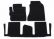 interior textile mats compatible for Toyota IQ, 2008>2015 (2nd row in one piece)-1
